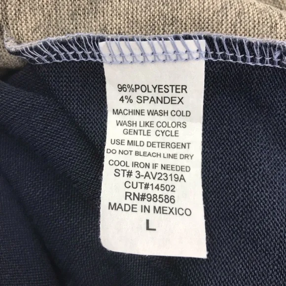 Ava James Color Block Blue V-Neck Sweater, NWT - Picture 7 of 7